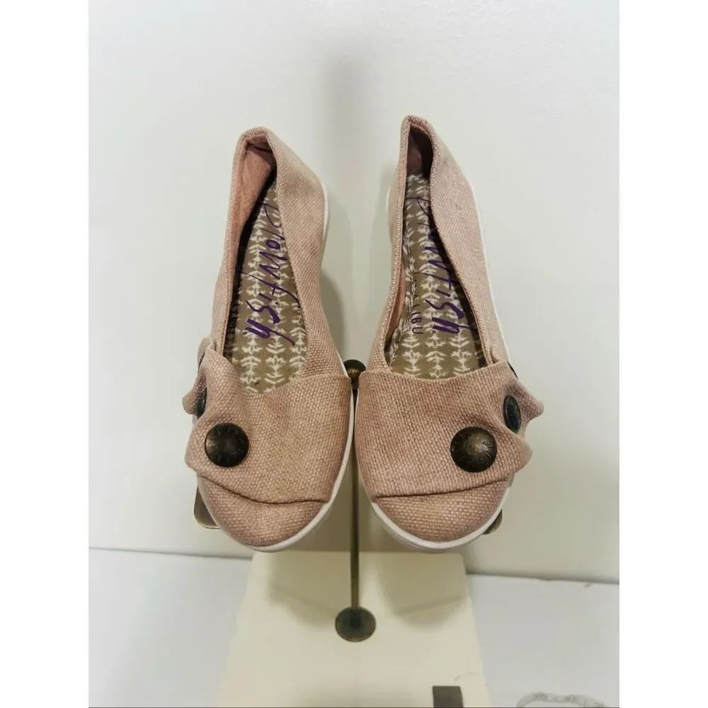 Blowfish Malibu Gogogo Blush Pink Women's Slip On Comfort Shoes Sz 6
